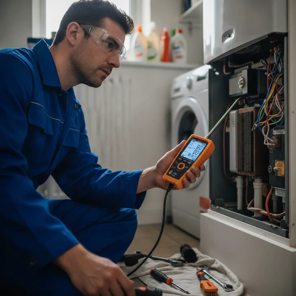 Illustrative boiler servicing service installation