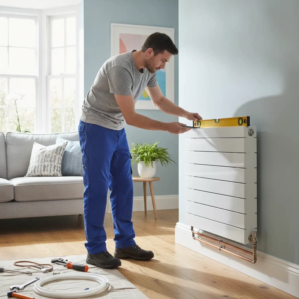 Illustrative radiators service installation